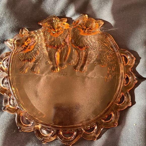 Westmoreland Rare pink cat plate - Picture 2 of 3